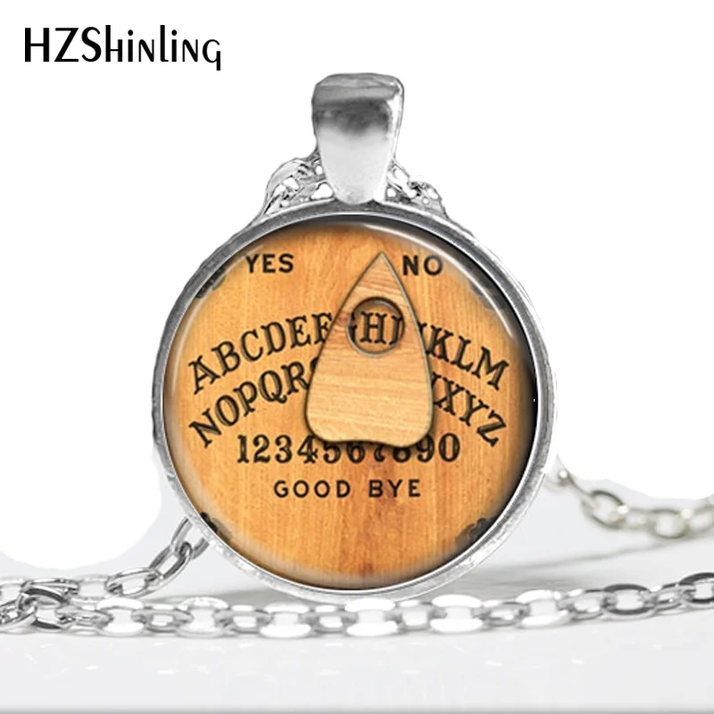 Hot glass dome jewelry Ouija Board Necklace Glass Bezel Art glass pendant necklace HZ1