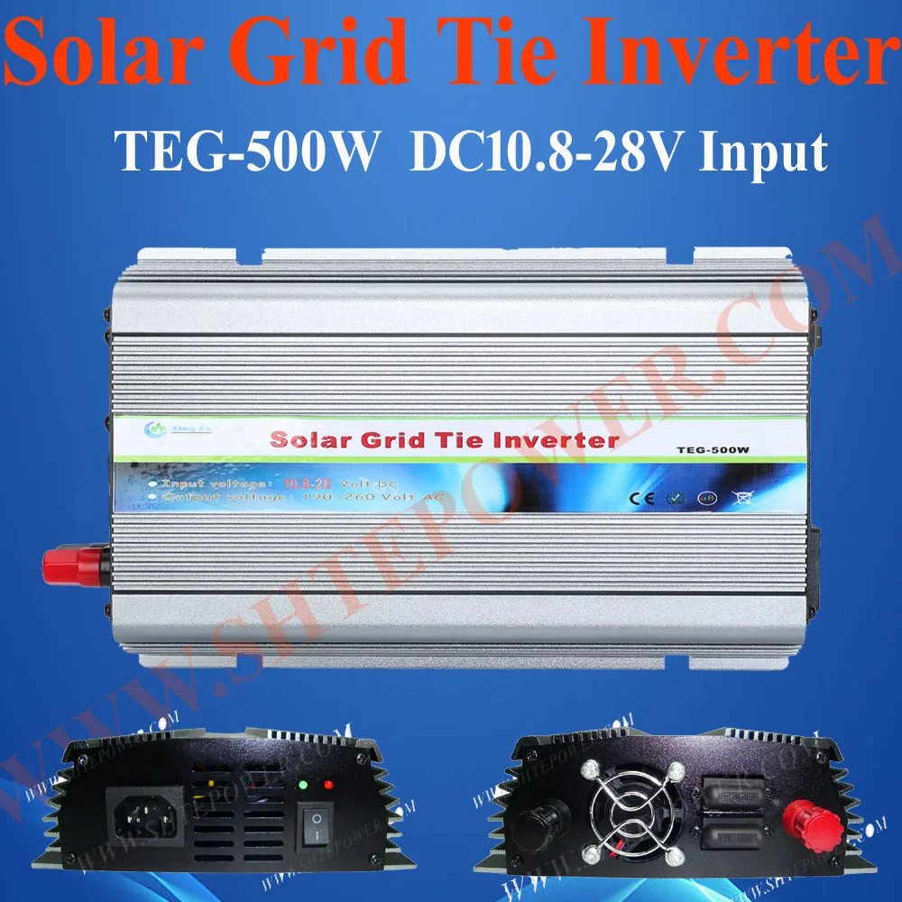 

500w Grid Tie Solar Inverter, DC 12V, 24V input, AC 230V Output, On-grid Inverter