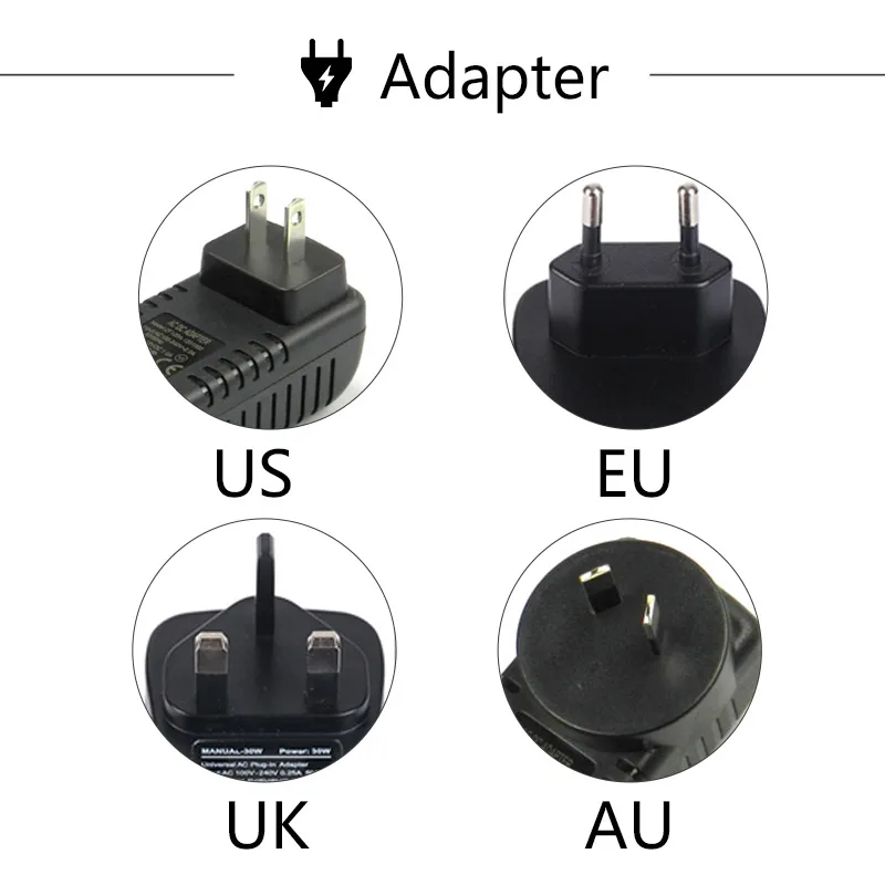 Adapter for 3D Pen, Plug AC 100-240V To DC 12V 2A  Power,5V 2A EU Plug,UK Plug,US Plug，AU Plug