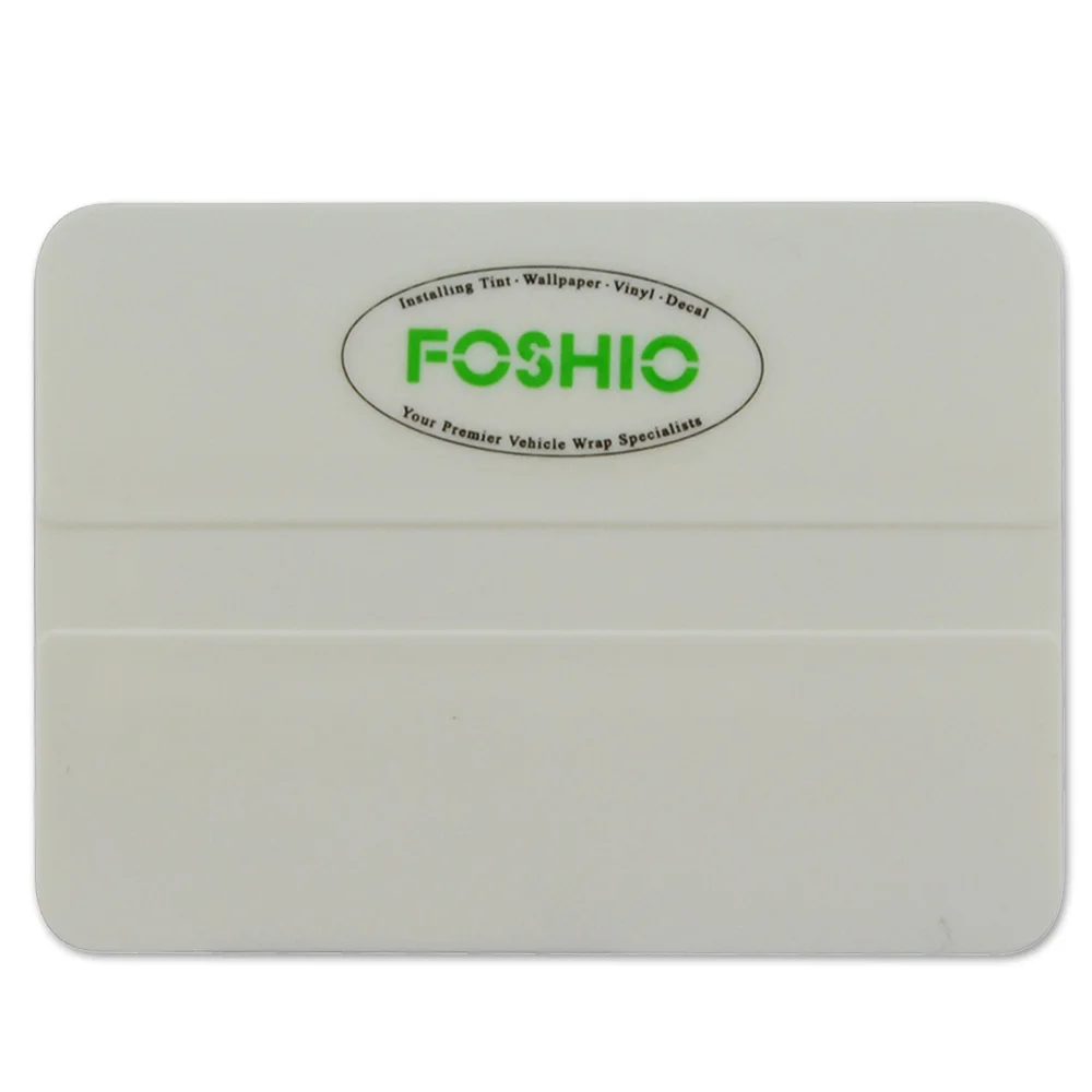 FOSHIO 4pcs White Card Squeegee Car Wrap Tools Scraper 10*7.3cm Window Tint Tools Auto Glass Cleaning Tools Vinyl Film Wrapping