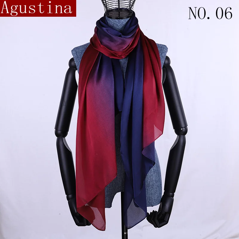 Scarf slik scarfs wrap hijab womens cape female gradual solid color shawls shawl fashion luxurious stoles scarves sjaal echarpe