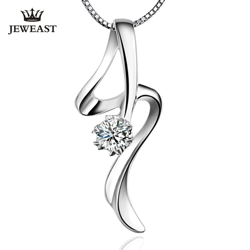 

PT950 platinum diamond necklace pendant white gold single diamond pendant female Genuine Support wholesaleization