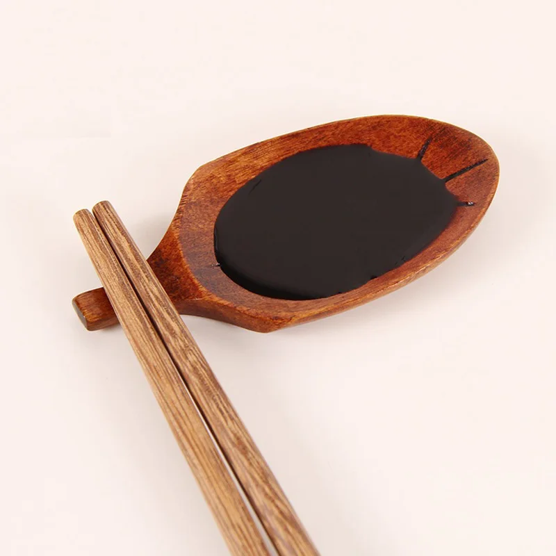 

300 шт./лот, деревянные листья, держатель для палочек для еды, подставка для палочек для еды, ложка, вилка, подставка для хранения