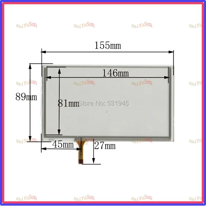 

ZhiYuSun 10PCS/Lot 063020 New 6.4inch TOUCH Screen panels 155mm*89mm for GPS 155*89 Freeshipping used clarion GPS CAR