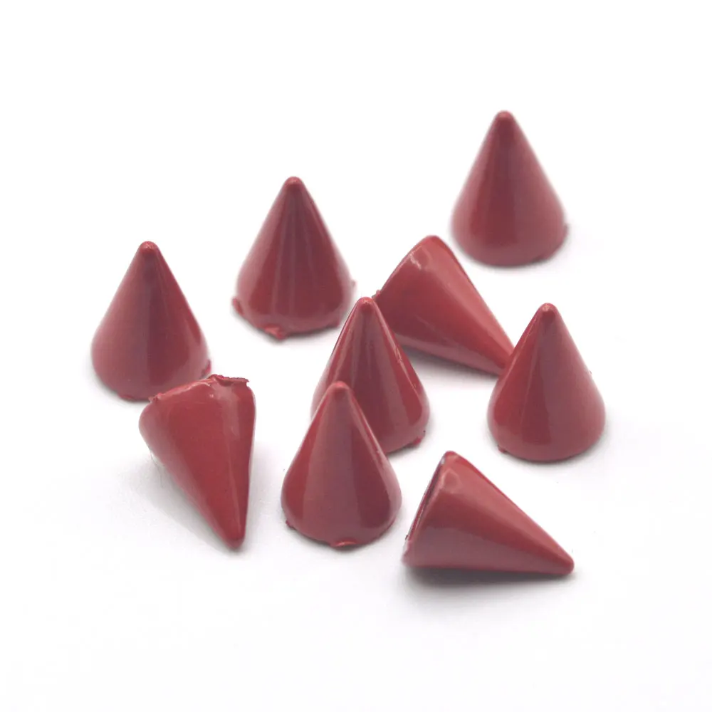 KALASO 20Pcs Red Cone Rivet Screw Punk Style Stud Leathercraft Bullet Spikes DIY Craft Supplies Clothes Jewelry Accessories