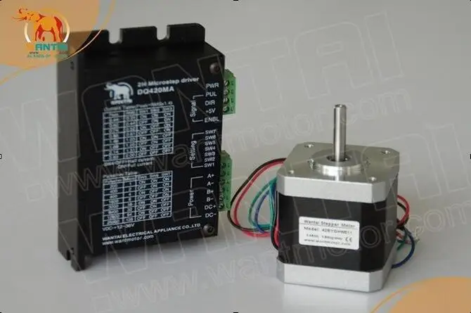 

wantai cnc router kits Nema 17 Stepper Motor 42BYGHW609 70oz-in & Driver DQ420MA 1.7A 36V 128Micro cutting,3D printer