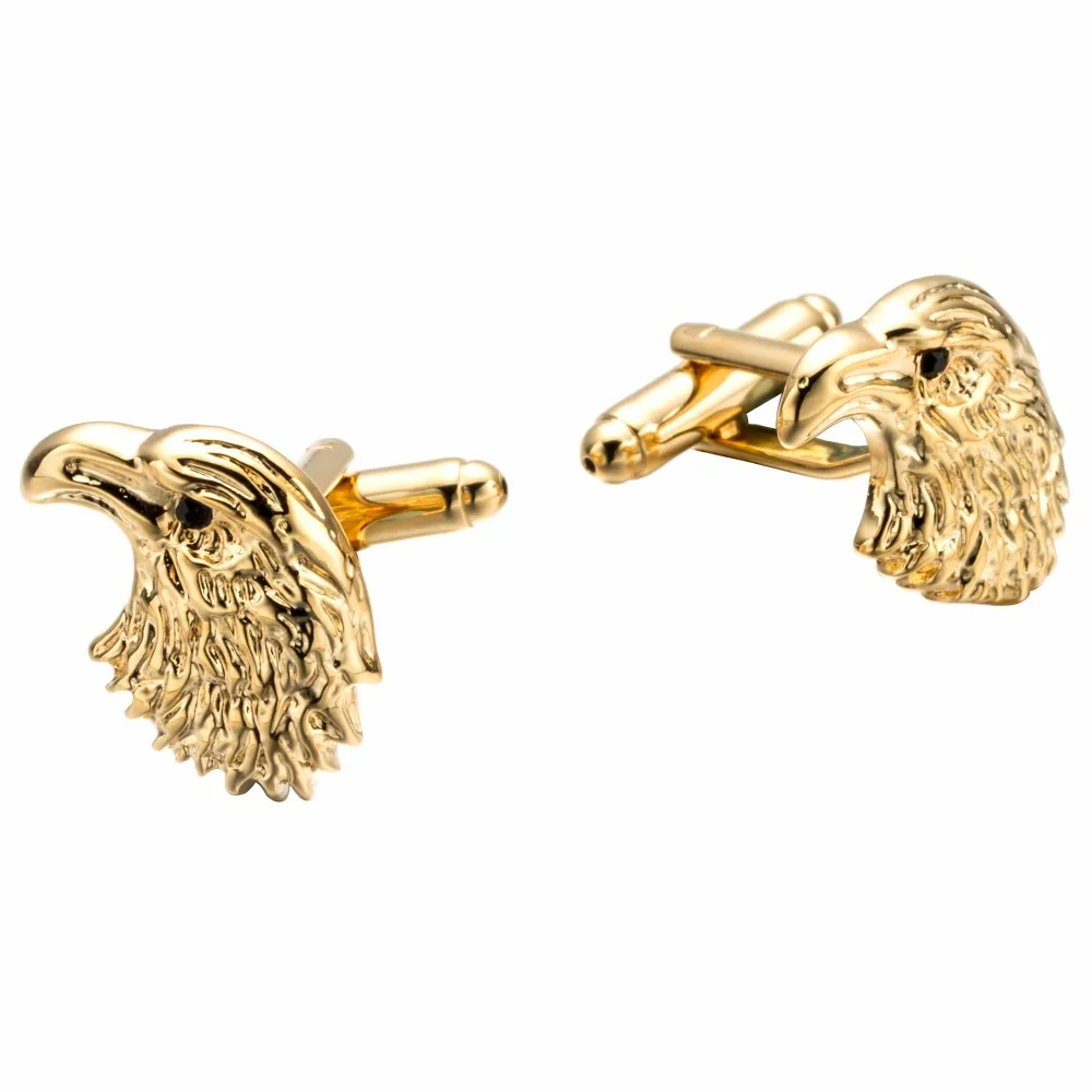 VAGULA Classic Gold-สีชุบEagleทองแดงCufflink Cufflinkสำหรับผู้ชายLuxuryของขวัญงานแต่งงานชุดปุ่มเสื้อตลกCufflinks 21