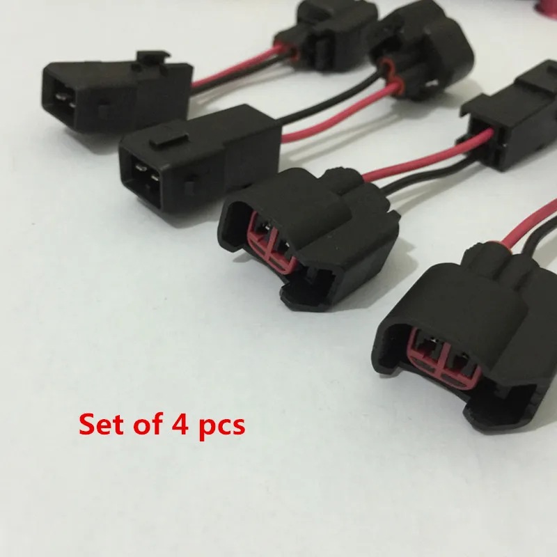 4x USCAR EV6 Female to EV1 Male Fuel Injector Connectors Adapters LS1 LS6 LT1 EV1 Engine wire Harness to LS2 LS3 LS7 EV6 Adaptor