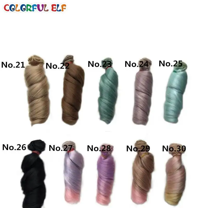 BJD wig for dolls DIY 1/4 1/6 1/8 Doll Hair High-temperature Wire 15x100CM 1Pcs/lot 60 colors