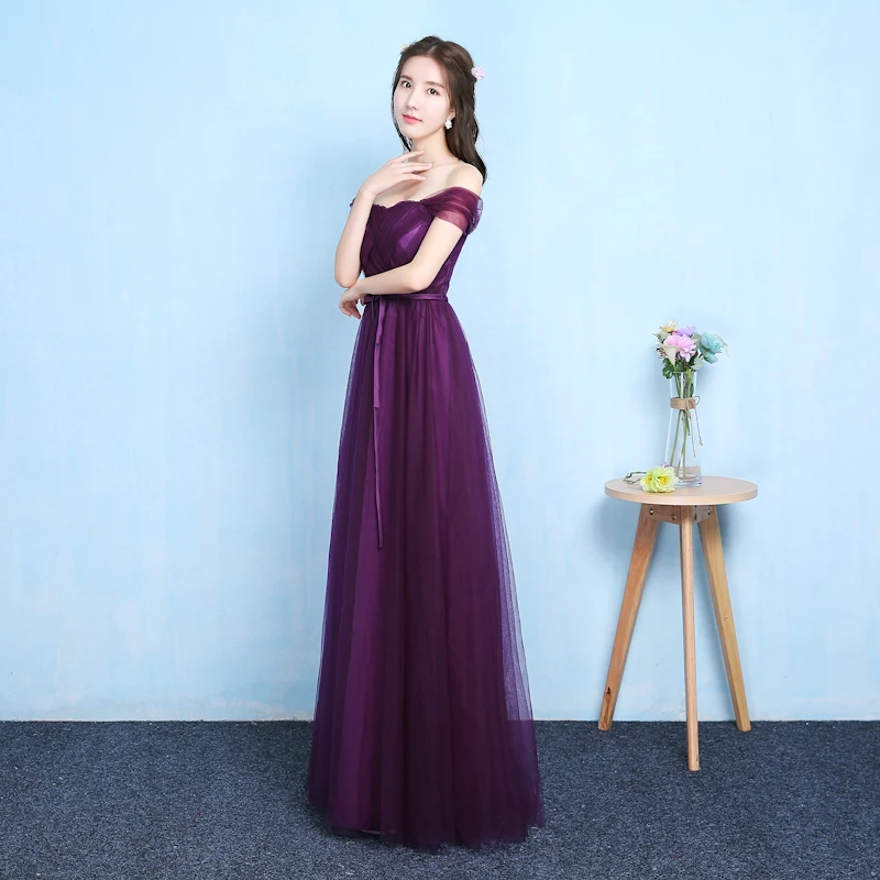 Lady beauty 2019 Robe De Soiree purple Slit Long Evening Dresses women fashionable Formal Gown Long Prom Dresses robe rouge