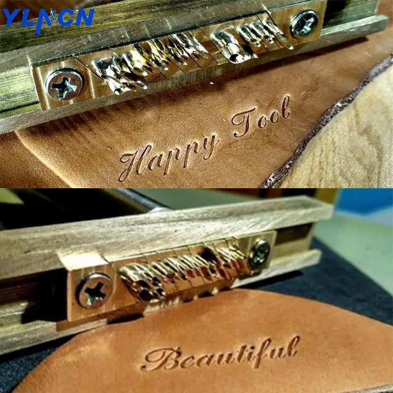 T slot moval Flexible Brass letters stamp leather craft tools mold hot foil stamp copper alphabet number die cut set custom DIY