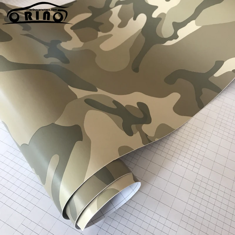 Desert Camo Vinyl Car Boat Vehicle Wrap Self Adhesive Motorbike Scooter Car Sticker Decal Size 50x150/200/300/500 cm