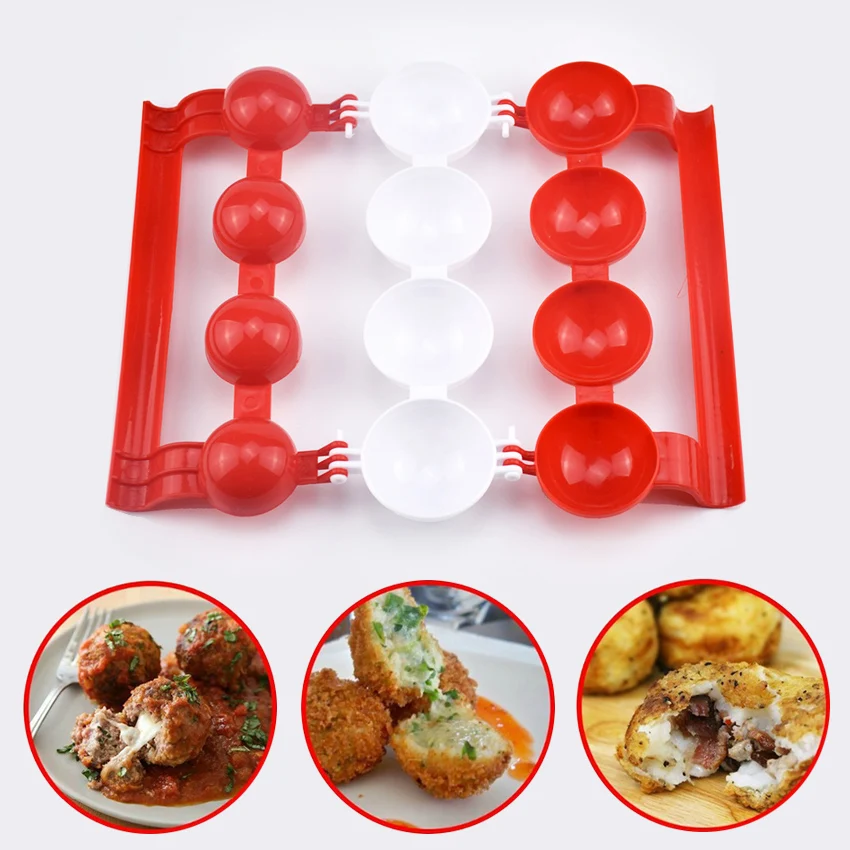 New Creative Plastic Meatballs Maker Fish Balls Molds DIY Stuffed Meat Ball Mold Rice balls Making Cooking Tool Kitchen Gadget