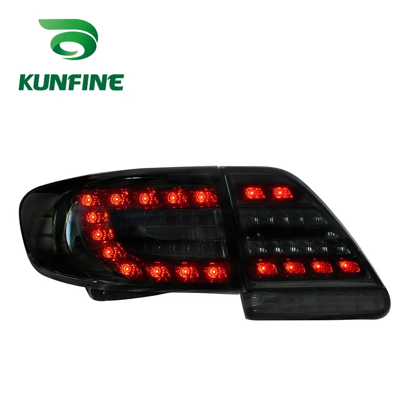 KUNFINE Pair Of Car Tail Light Assembly For TOYOTA COROLLA 2011 2012 2013 LED Brake Light With Turning Signal Light