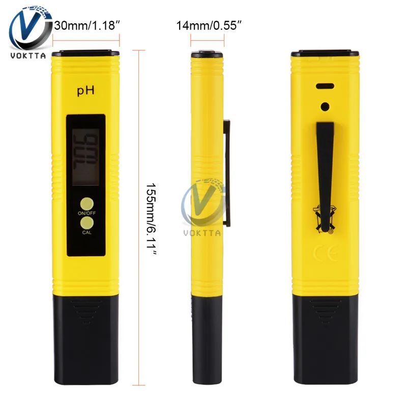 New Protable LCD Digital PH Meter Pen of Tester accuracy 0.01 Aquarium Pool Water Wine Urine automatic calibration Test Tool