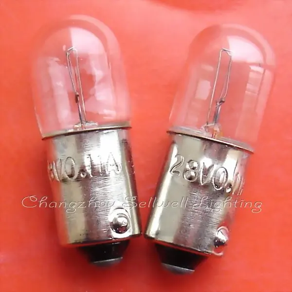 

2024 Rushed Direct Selling 24v Ce Edison Lamp Edison New!miniature Light Lamp 28v 0.11a Ba9s T10x28 Free Shipping A322