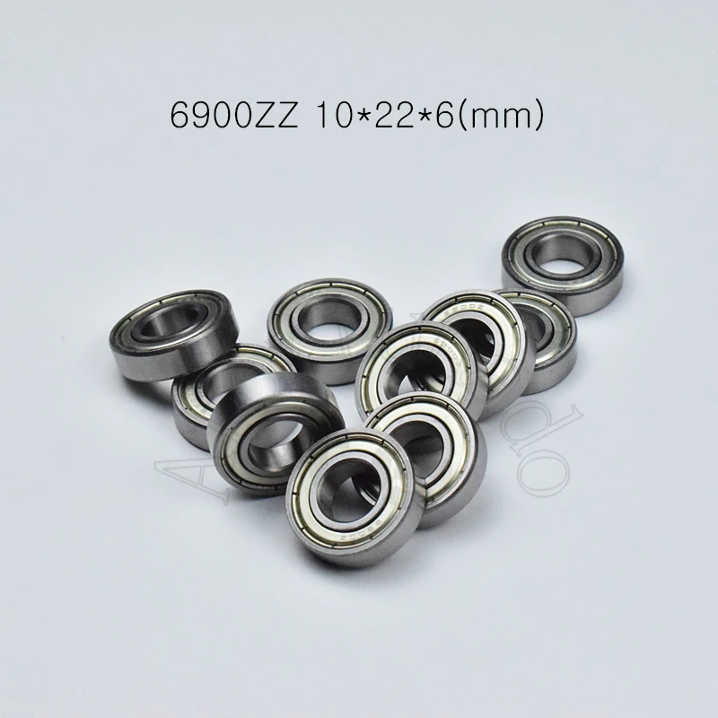 6900ZZ Bearing 10pcs 10*22*6(mm) free shipping chrome steel Metal Sealed High speed Mechanical equipment parts