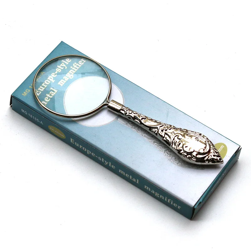 45MM  Retro Hand-held Magnifier Lens Magnifying Glass Enlarge Read