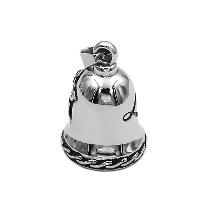 Pendentif cloche de motard en acier inoxydable pour femme, rose Lady Rider, Live to Ride Eagle, cadeau de Noël à la mode, 514B