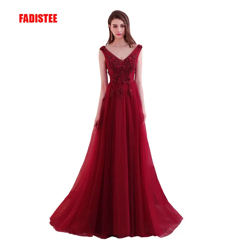 

FADISTEE New arrival elegant party prom dress Vestido de Festa beading appliques luxury lace formal evening long style dress