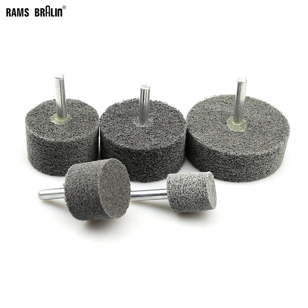 

10 pcs 1/4" 6mm Shank Mounted Non-woven Unitised Nylon Fiber Flap Polishing Wheel Drill Die Grinder Accessories