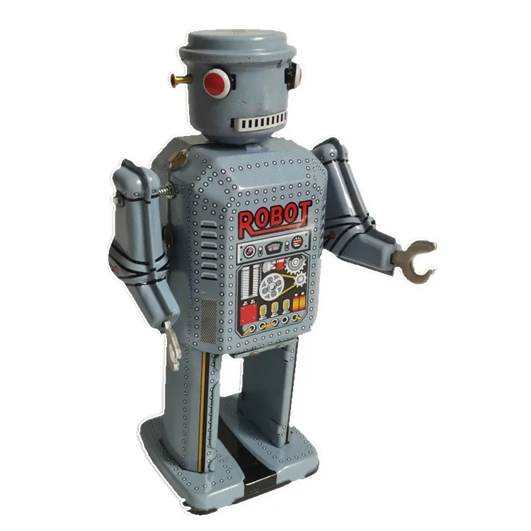 1PCS reminiscent tin toy robot retro collection large-eyed tin robot