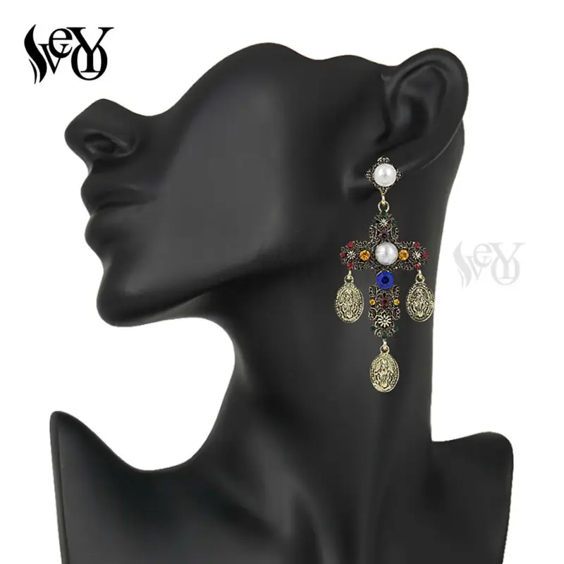 VEYO Crystal Cross Alloy Earrings High Quality Classic