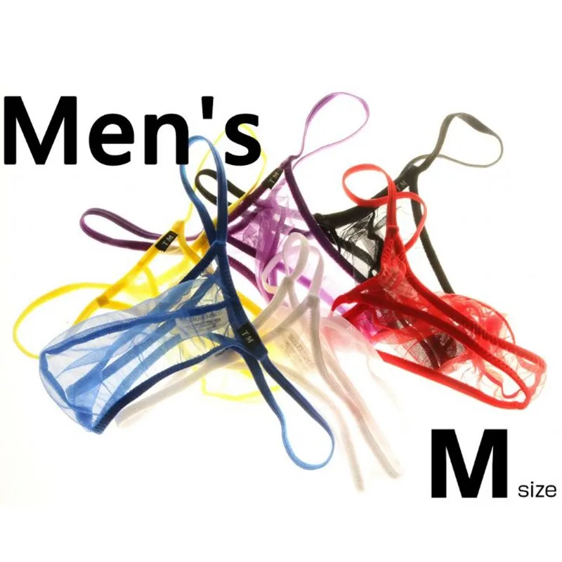 New Male Underwear Solid Seamless Transparent Lingerie String Homme Gay Sexy Penis Jockstrap G String Penis Pouch Thong Bulge