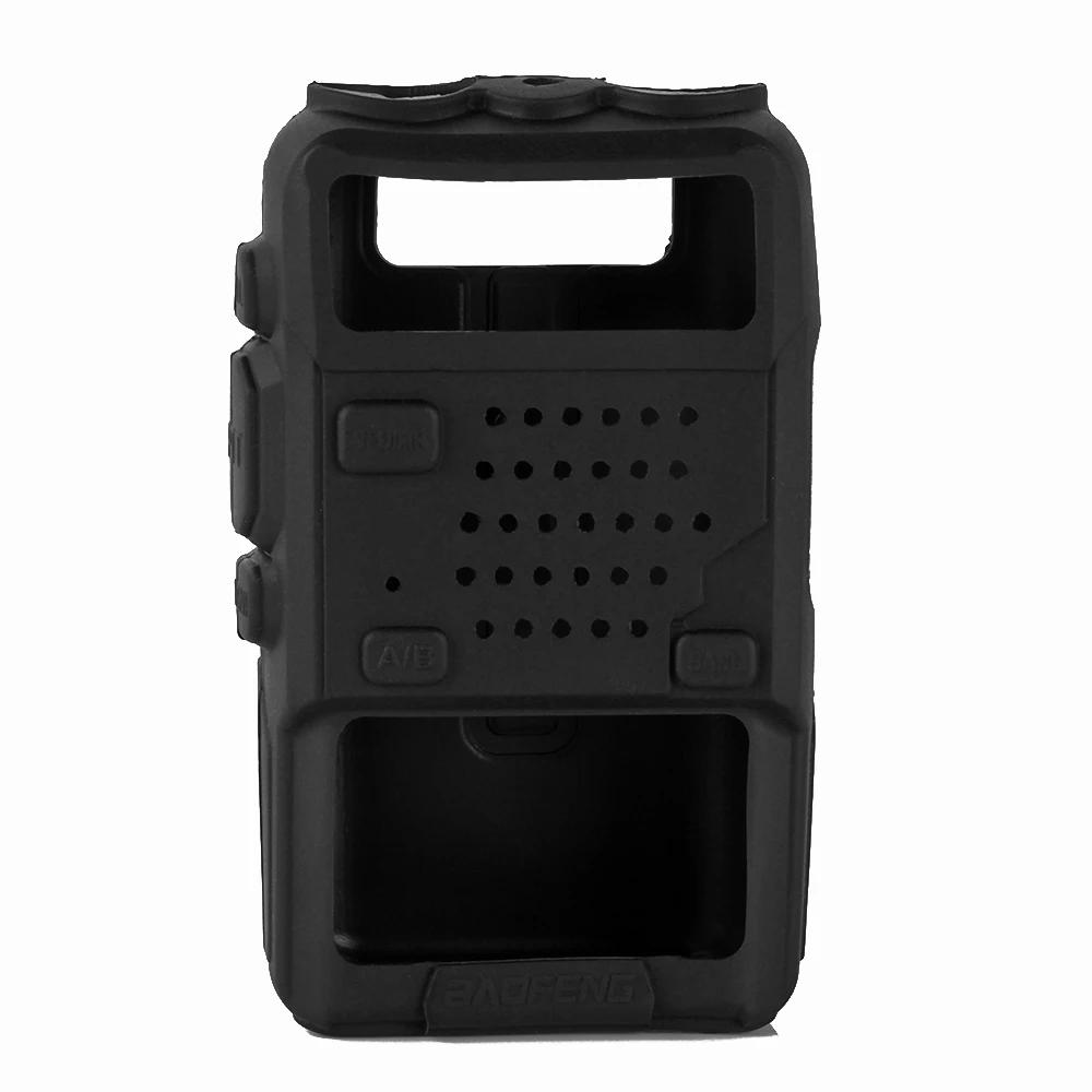 Para Baofeng UV 5R UV-5RE cubierta de goma de silicona parachoques BAOFENG UV-5R de dos vías Radio DM-5R Color walkie Talkie uv5r accesorio