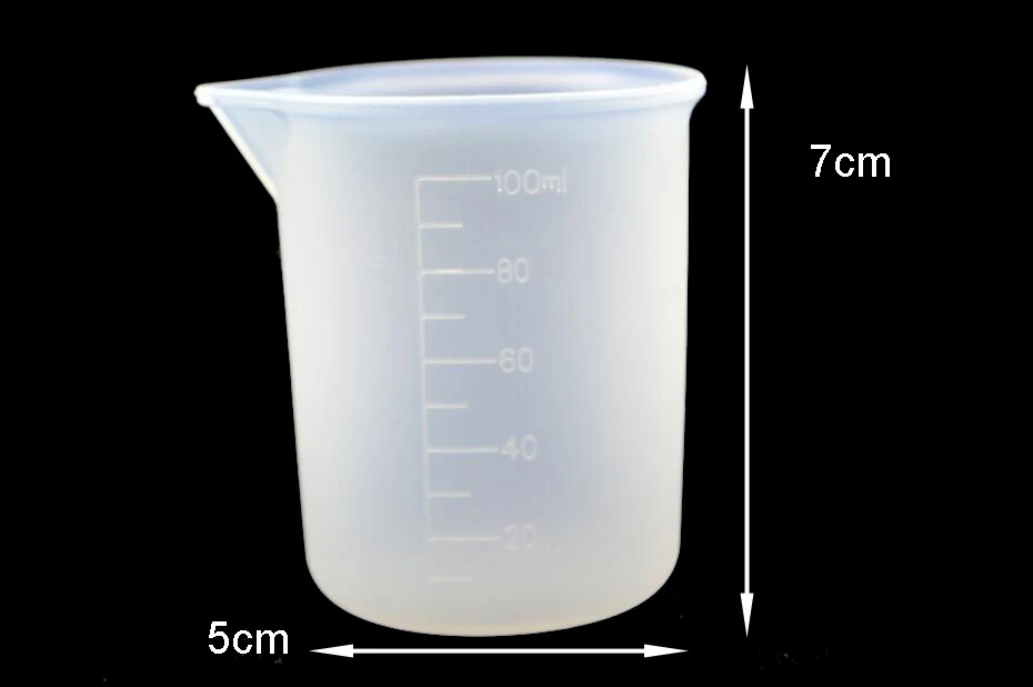 Transparent 1X100ML Silicone measuring cup Split cup Resin Silicone Mould handmade DIY Jewelry Making tool epoxy resin cup