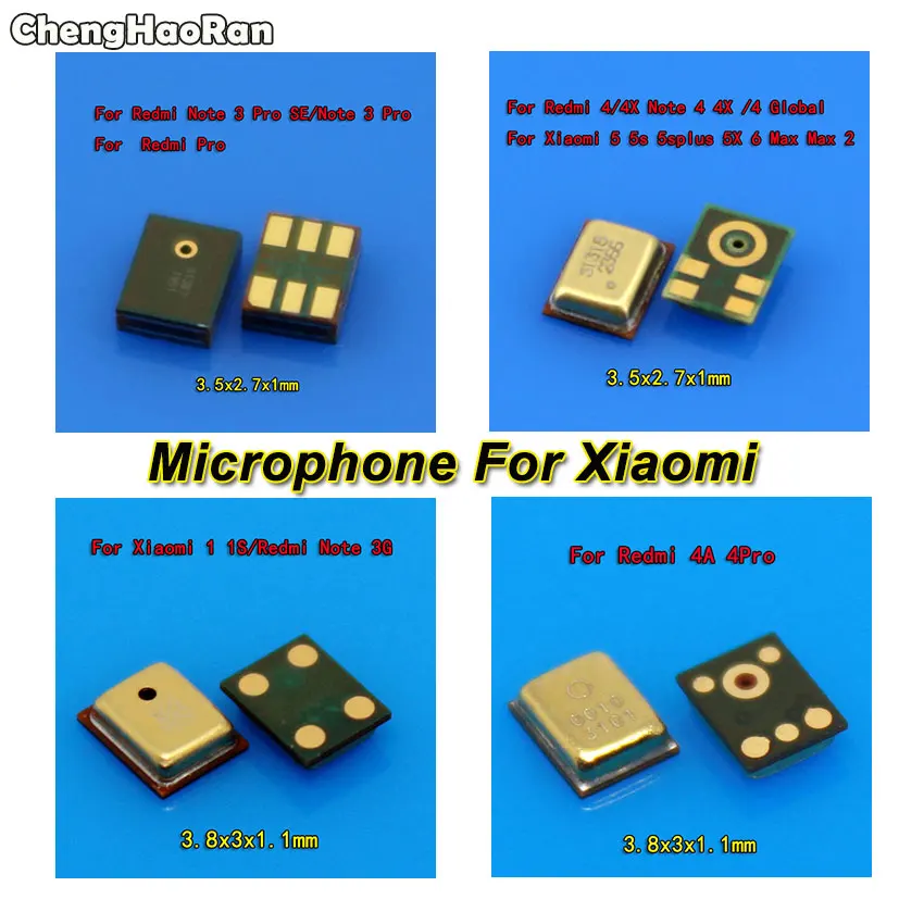 2pcs Microphone Inner MIC Repair Parts For Xiaomi Max2 Max 1 1S 3 5 5S 5X 6 For Redmi 2A 4A 4Pro Note 3 Pro SE/Note 4 4X Global