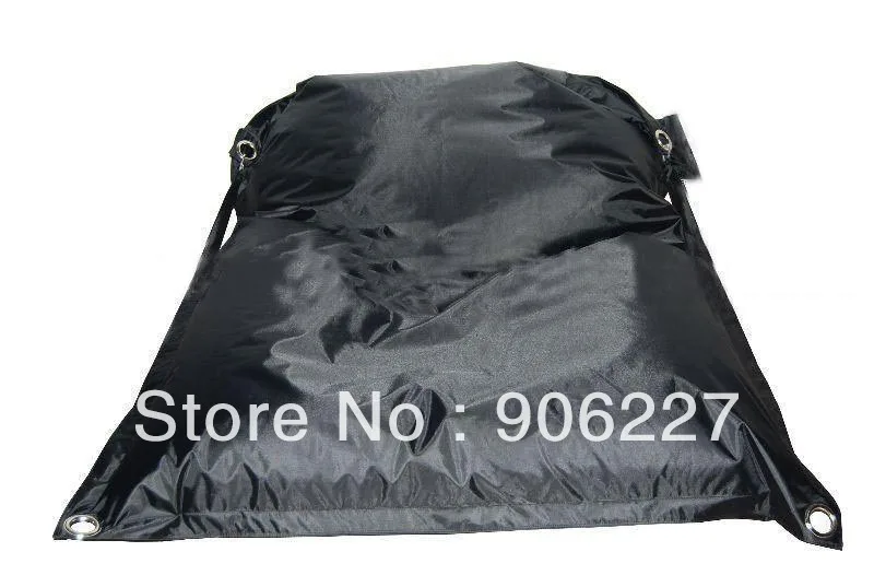 The original !!  outdoor buggle up BLACK chair, strong belt bean bags, camping beanbag chair - free shipping