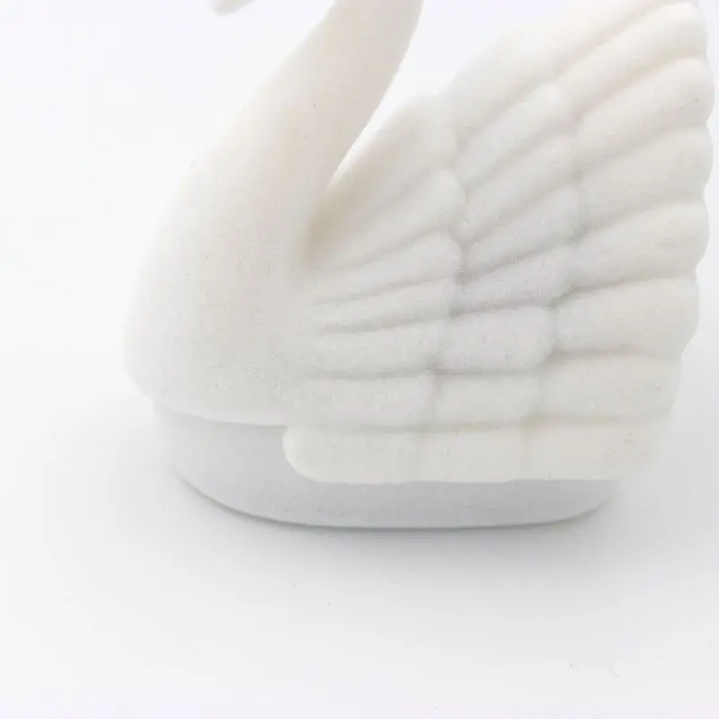Samt Schwan Halskette Ring Ohrringe präsentieren Geschenk Schmuck Verpackung Box für die Lagerung Hochzeit Verlobung Display Inhaber Großhandel – Detail 7