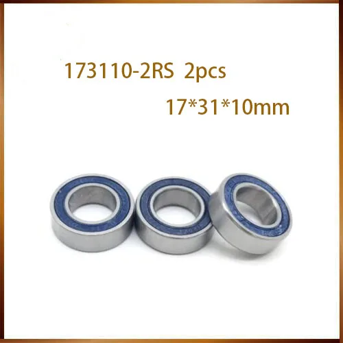 2pcs 173110-2RS 173110RS 173110 GCR15 ball bearing 17x31x10mm bike wheels bottom bracket repair bearing