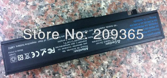 New battery for Samsung R530 R580 R730 R780 RV410 RV411 RV415 RV508 RV510 RF411 AA-PB9NS6B AA-PB9NC6W AA-PB9NC5B Black