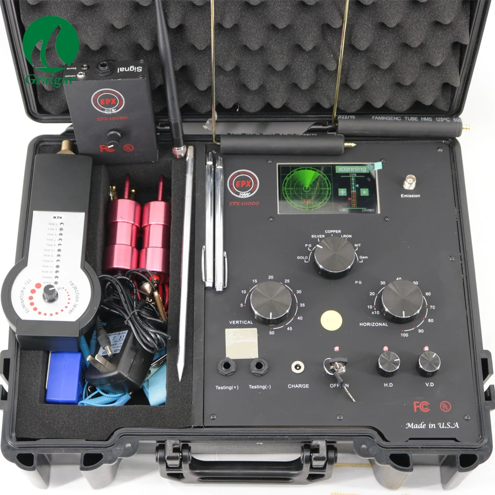 Metal Detector Underground Bawah Tanah EPX10000 Jarak Jauh Emas Berlian Perak Tembaga Permata Finder 3D Metal Detector