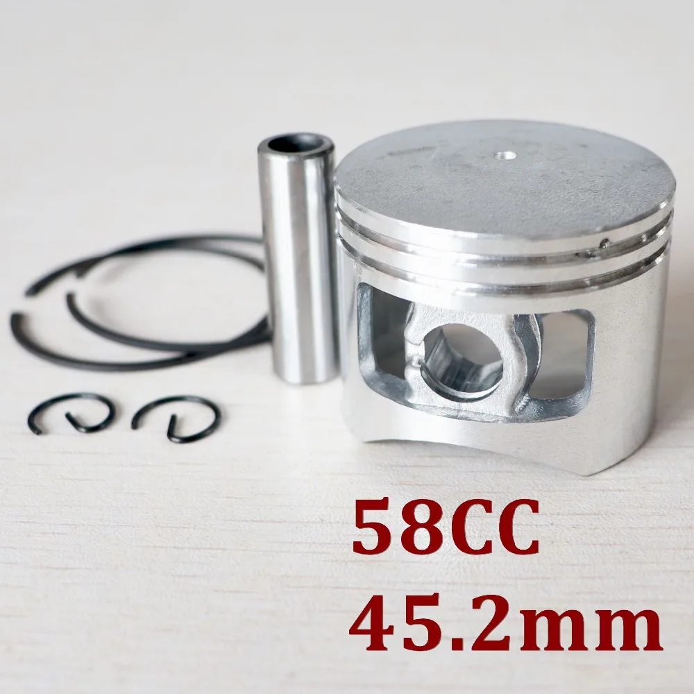 Chainsaw Piston Kit 45.2mm For Chinese 5800 58cc G5800 Gas Cylinder Engine Motor w/ Pin Rings Circlips Spare Parts