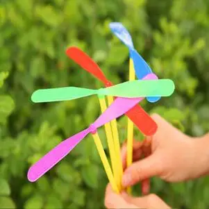 1000pcs Novelty Plastic Dragonfly Propeller Outdoor Toy Kids Gift Flying YH1135