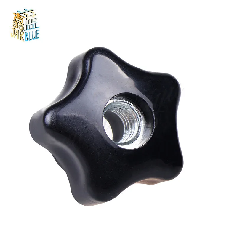 2Pcs M6 M8 M10 M12 M14 M16 Plum Bakelite Hand Tighten Nuts Handle Star Mechanical Black Thumb Nut