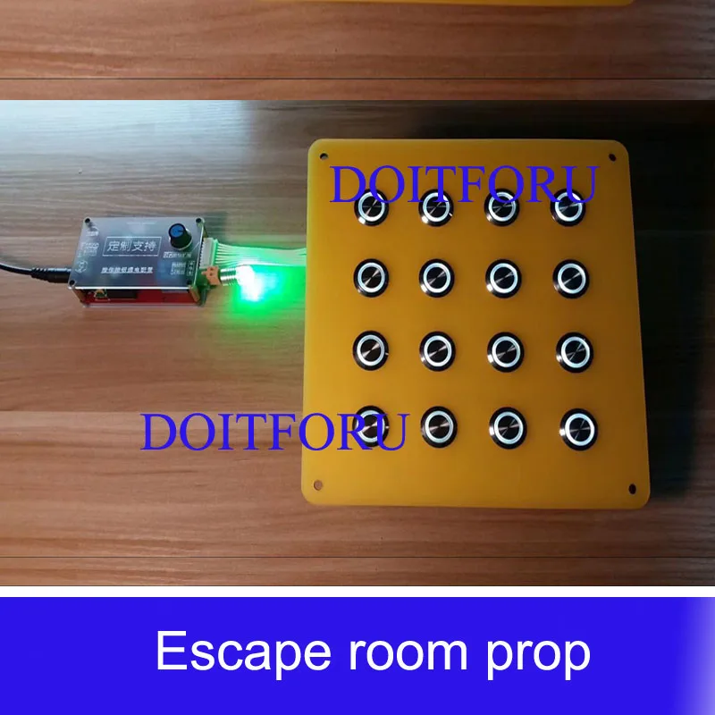 

Room escape game Metal button graphic prop newest Escape room games organ