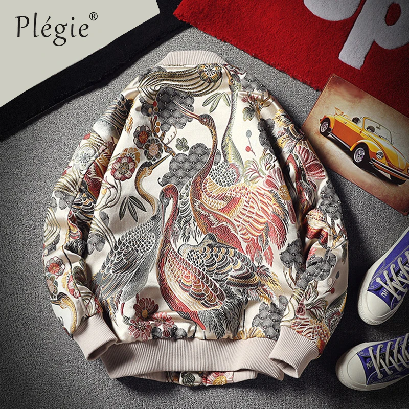 Plegie Embroidery Baseball Jacket Fashion Streetwear 2022 Autumn Winter Zipper Bomber Jacket 4XL 5XL Big Size Coats And Jackets