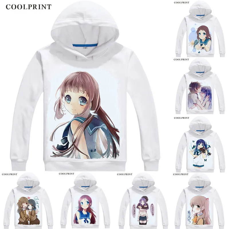 Nagi Asu A Lull in the Sea Hoodies Multi-style Hooded Hoodie Nagi no Asukara Hikari Sakishima Manaka Mukaido Cosplay Sweatshirts