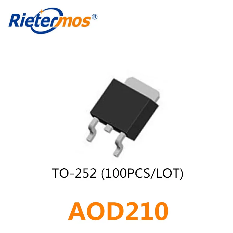 

100 шт. AOD210 D210 TO-252 SMD Сделано в Китае