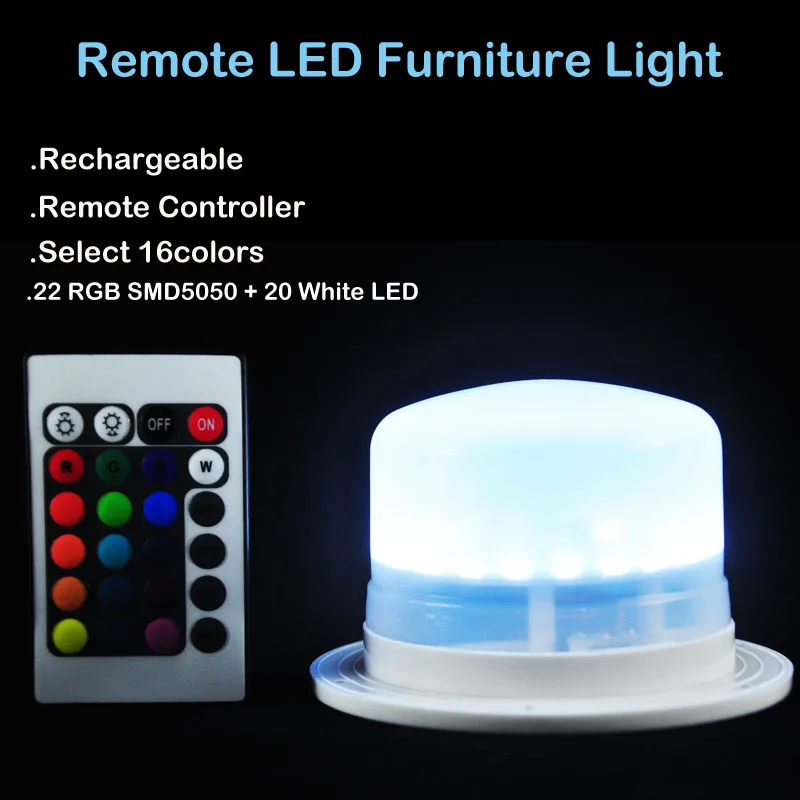 

30pcs*Rechargeable RF remote controlled Multicolors RGBW led under table Light for wedding party Event Tbale lighting lamps