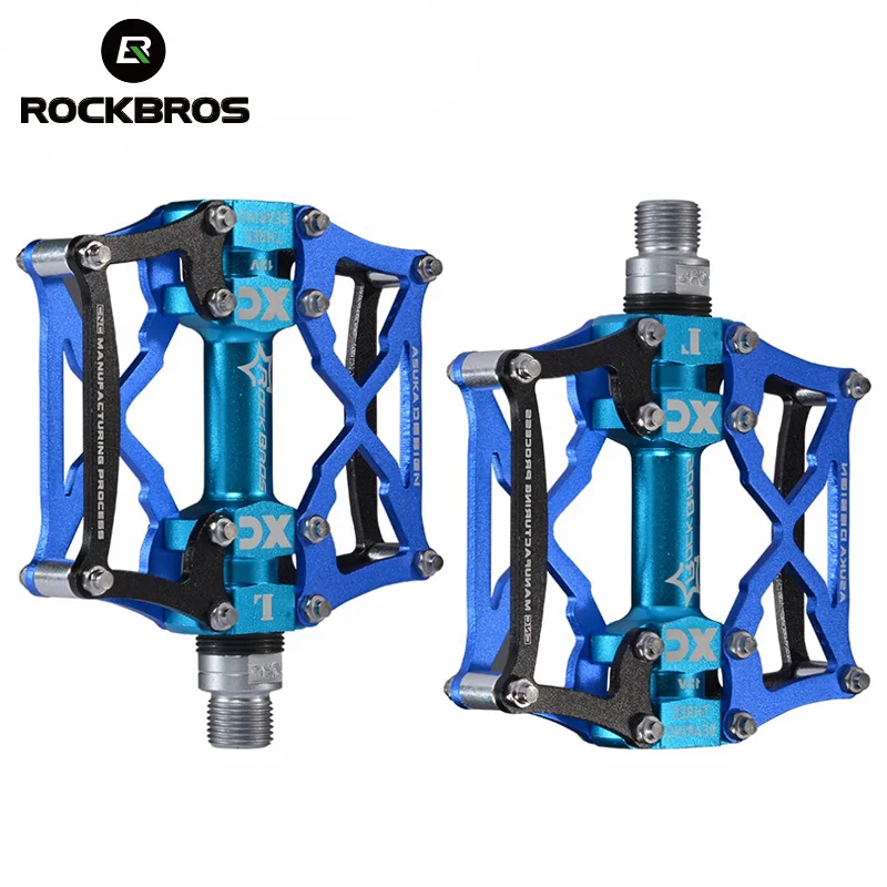 

ROCKBROS Cycling Pedals MTB Road Bicycle Pedal Foot Pegs Outdoor Sport Riding Road Bicycle Parts Bearing Detachable Pedales Bike