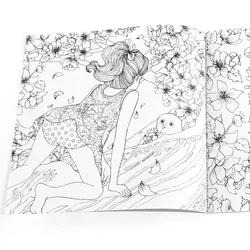 Livre de coloriage Graffiti Version anglaise voyage du temps pour adulte, livre de peinture pour enfants