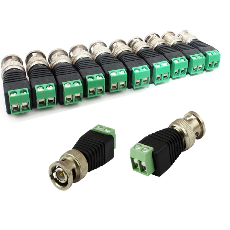 BNC connector Positive to Negative pole non welding Q9 Video Joint camera BNC Monitor terminal Screw back for CCTV LED DC