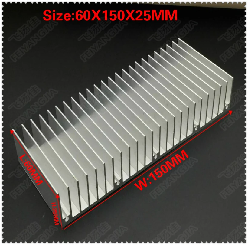 

( Free shipping )50pcs Aluminum Heatsink Extruded Profile Heat Sink 150X60X25MM for LED Electronic Heatsink