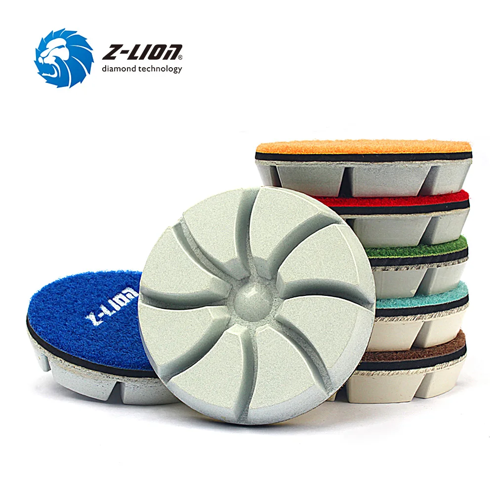 

Z-LION 7pcs/set 3" Diamond Polishing Pad Floor Grinding Disc Concrete Dry Use Resin Bond Diamond Polishing Disc