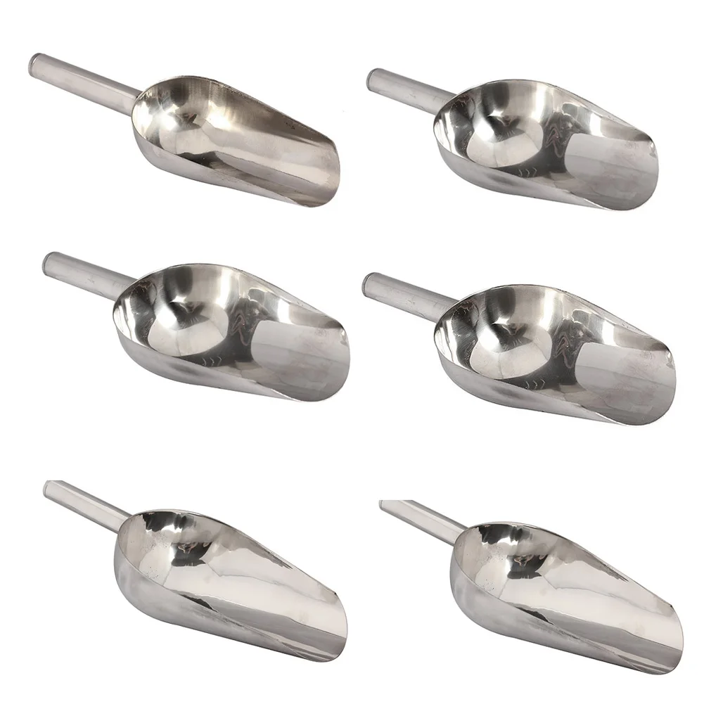 8-13Inch Stainless Steel Ice Scraper Food Buffet Candy Bar Scoops Shovel Kitchen Gadgets And Accessories Tablespoon Sugar Scoop